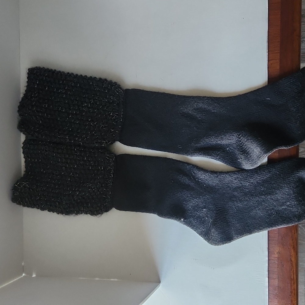 Legwarmer Socks 9-11 Gray Knitted Tops